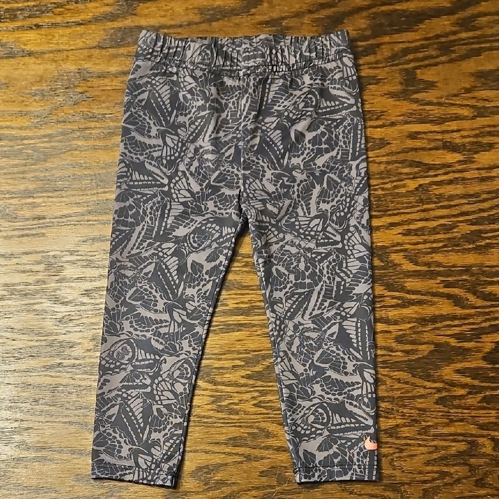 Kids Gray Patterned Leggings